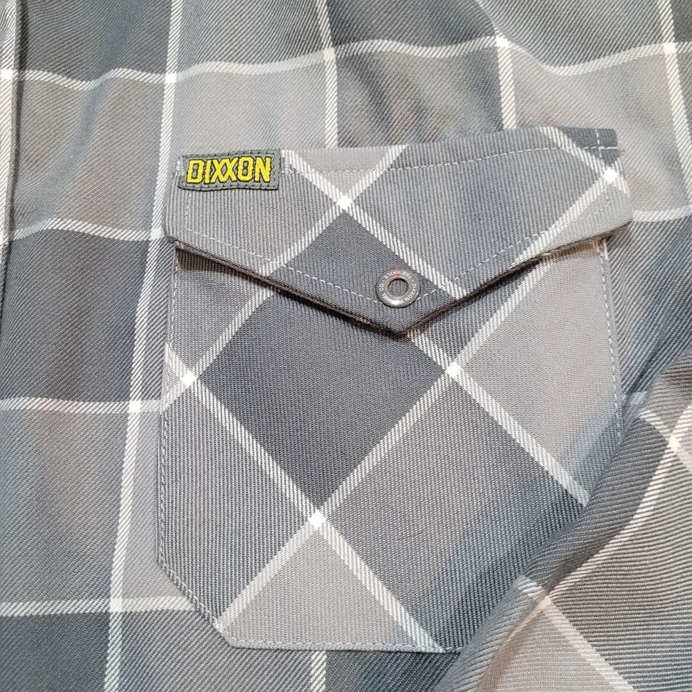 Dixxon Flannel Women's 2XL The Rails Grey Buffalo Plaid Snap Long Sleeve - Picture 12 of 12